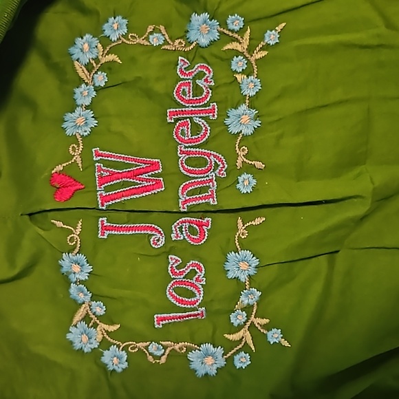 Johnny Was Los Angeles Green Corduroy Embroidered Blazer Jacket Sz. S - Picture 8 of 11